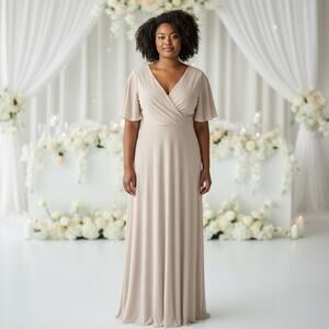 See N Be‎ Seen Size 1X Gold Evening Long Dress